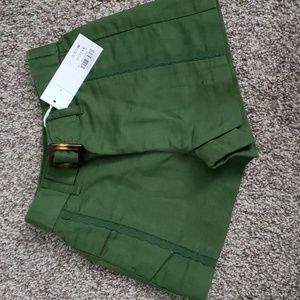 Janie and Jack green linen shorts